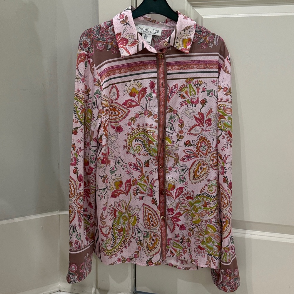 Rachel Zoe Pink Floral Blouse